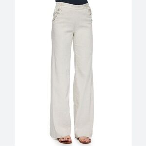 Theory Alrigo Wide Leg Linen Pants